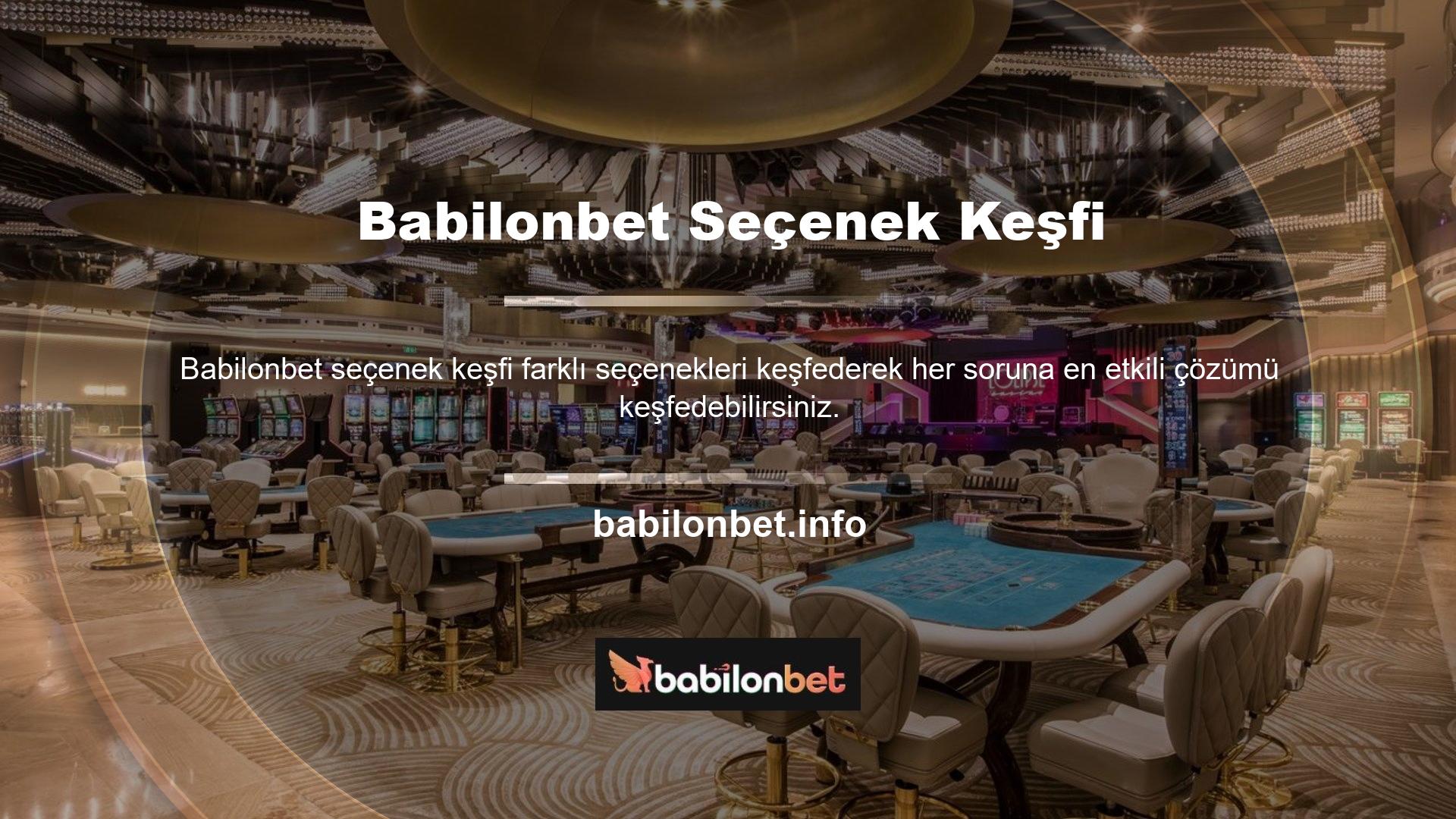 Babilonbet canlı casino oyunları oynama imkanı sunuyor